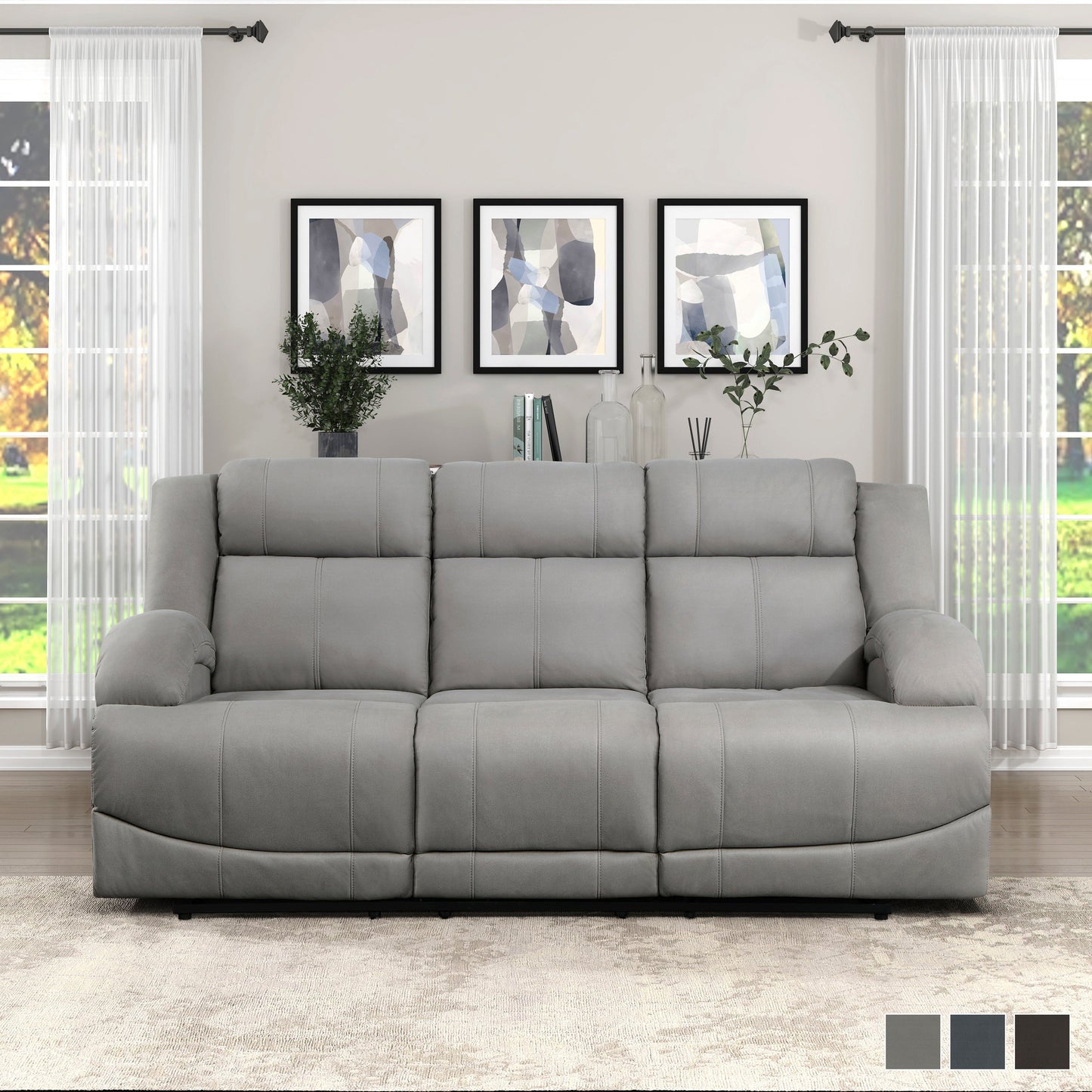 Canapé inclinable double manuel Sherwood