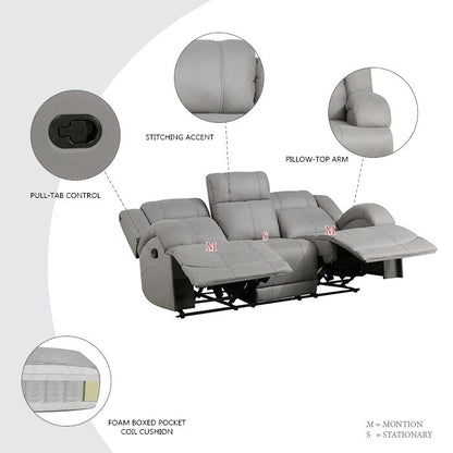 Canapé inclinable double manuel Sherwood