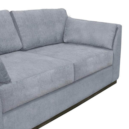Canapé Sian, 2 plaids décoratifs, dossier avec coussin amovible, polyester gris clair