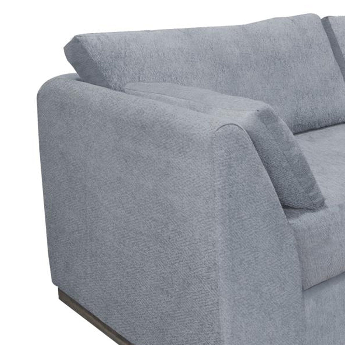 Canapé Sian, 2 plaids décoratifs, dossier avec coussin amovible, polyester gris clair