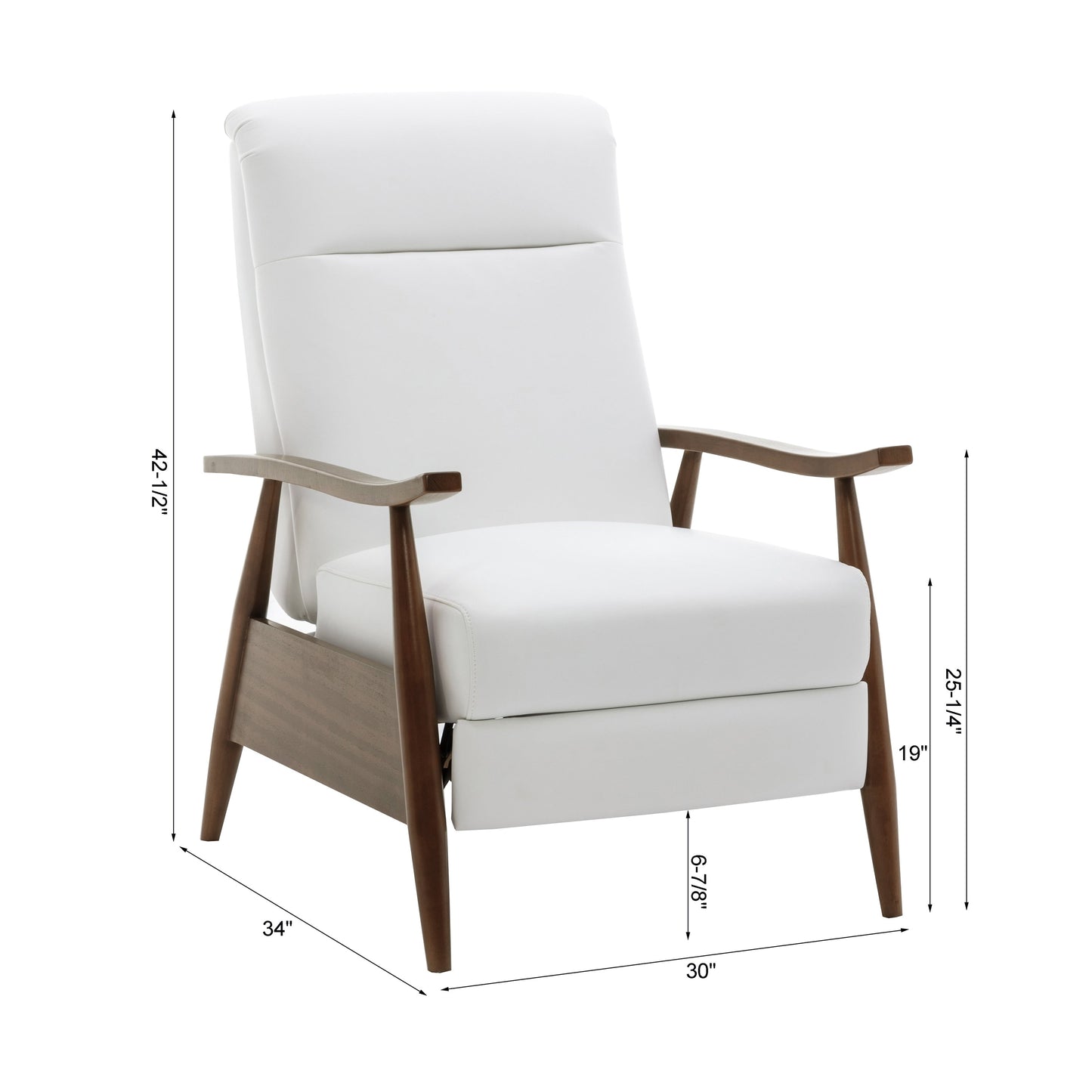 Fauteuil inclinable rembourré en bois Sienna par Greyson Living