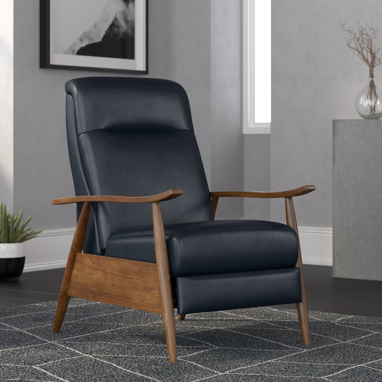 Fauteuil inclinable rembourré en bois Sienna par Greyson Living
