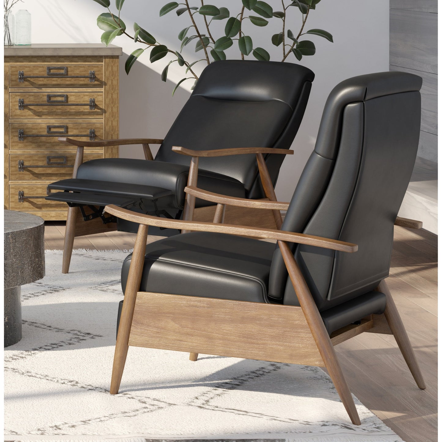 Fauteuil inclinable rembourré en bois Sienna par Greyson Living