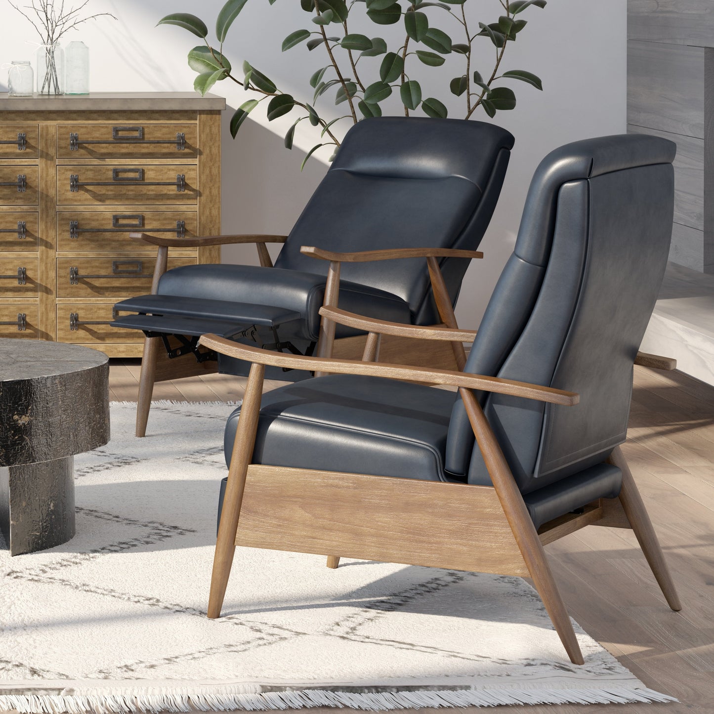 Fauteuil inclinable rembourré en bois Sienna par Greyson Living