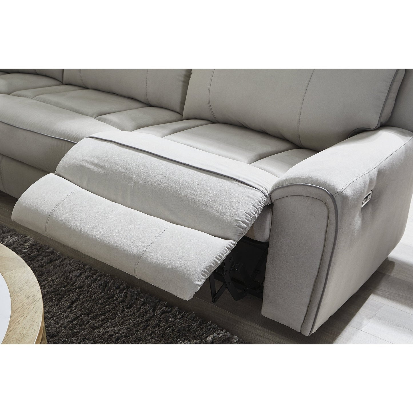 Canapé sectionnel inclinable électrique Signature Design by Ashley Grafton Pike Gray 3 pièces - 116 L x 41 P x 43 H