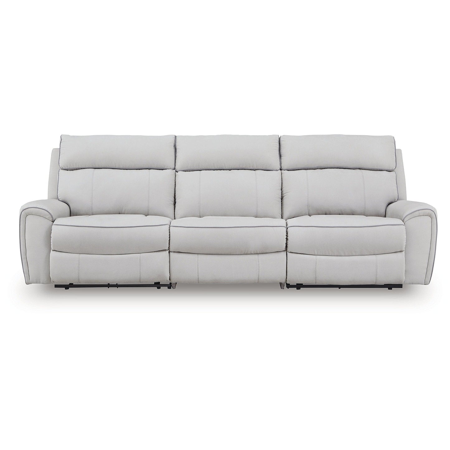 Canapé sectionnel inclinable électrique Signature Design by Ashley Grafton Pike Gray 3 pièces - 116 L x 41 P x 43 H