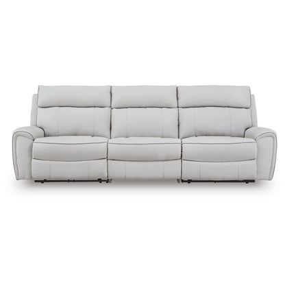 Canapé sectionnel inclinable électrique Signature Design by Ashley Grafton Pike Gray 3 pièces - 116 L x 41 P x 43 H