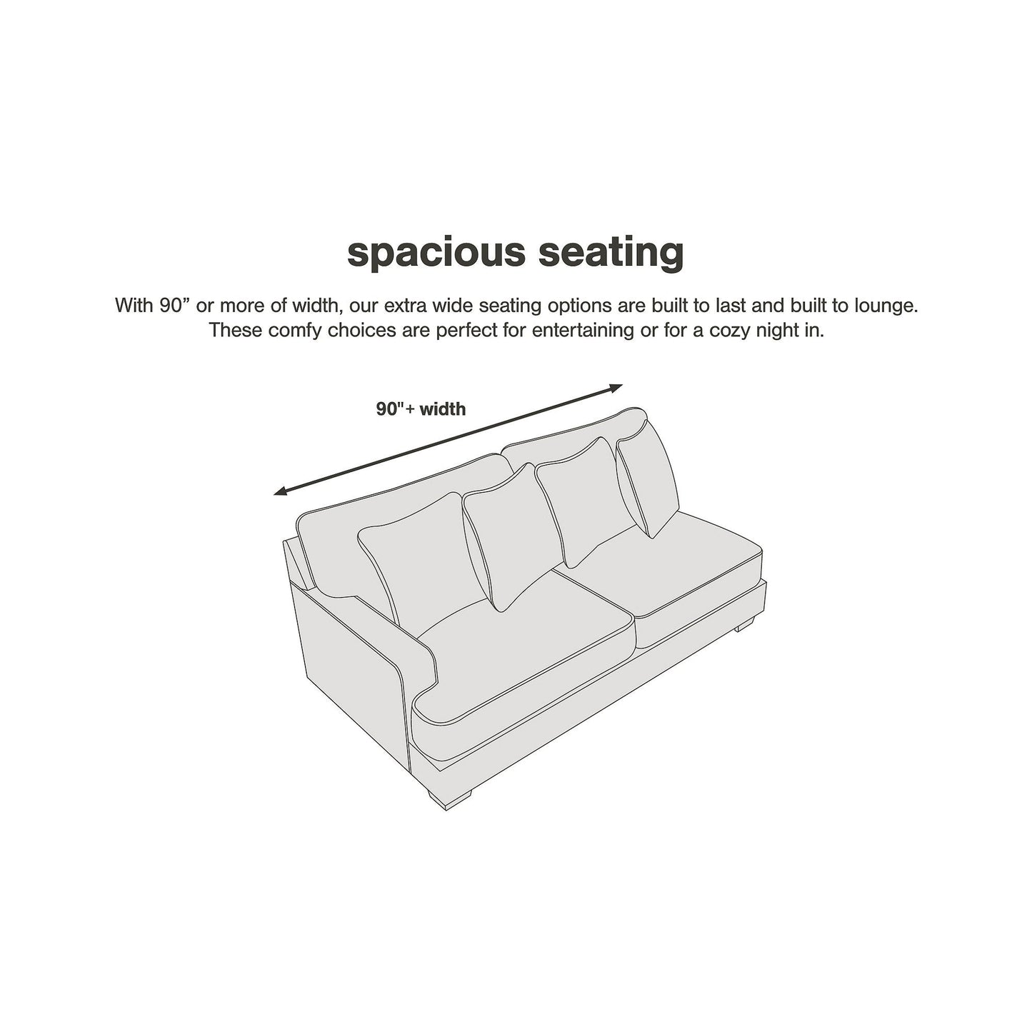 Canapé en acier Signature Design by Ashley Olsberg - 91 L x 38 P x 38 H