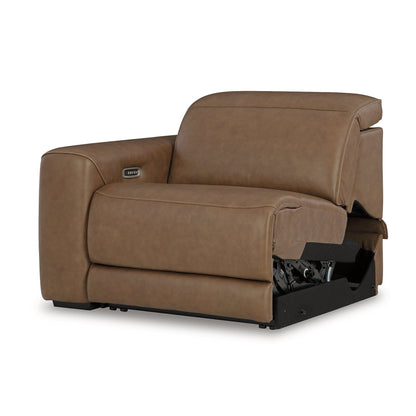 Canapé sectionnel inclinable électrique 3 pièces Signature Design by Ashley Rally-Up Brown - 116 L x 40 P x 34 H