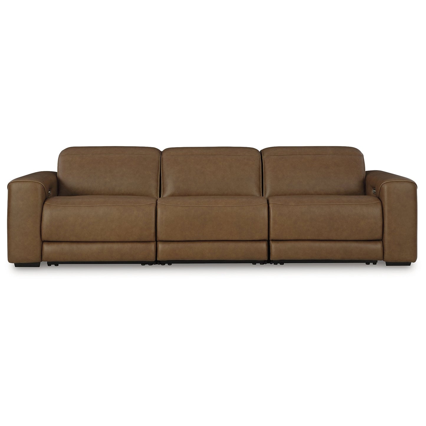 Canapé sectionnel inclinable électrique 3 pièces Signature Design by Ashley Rally-Up Brown - 116 L x 40 P x 34 H