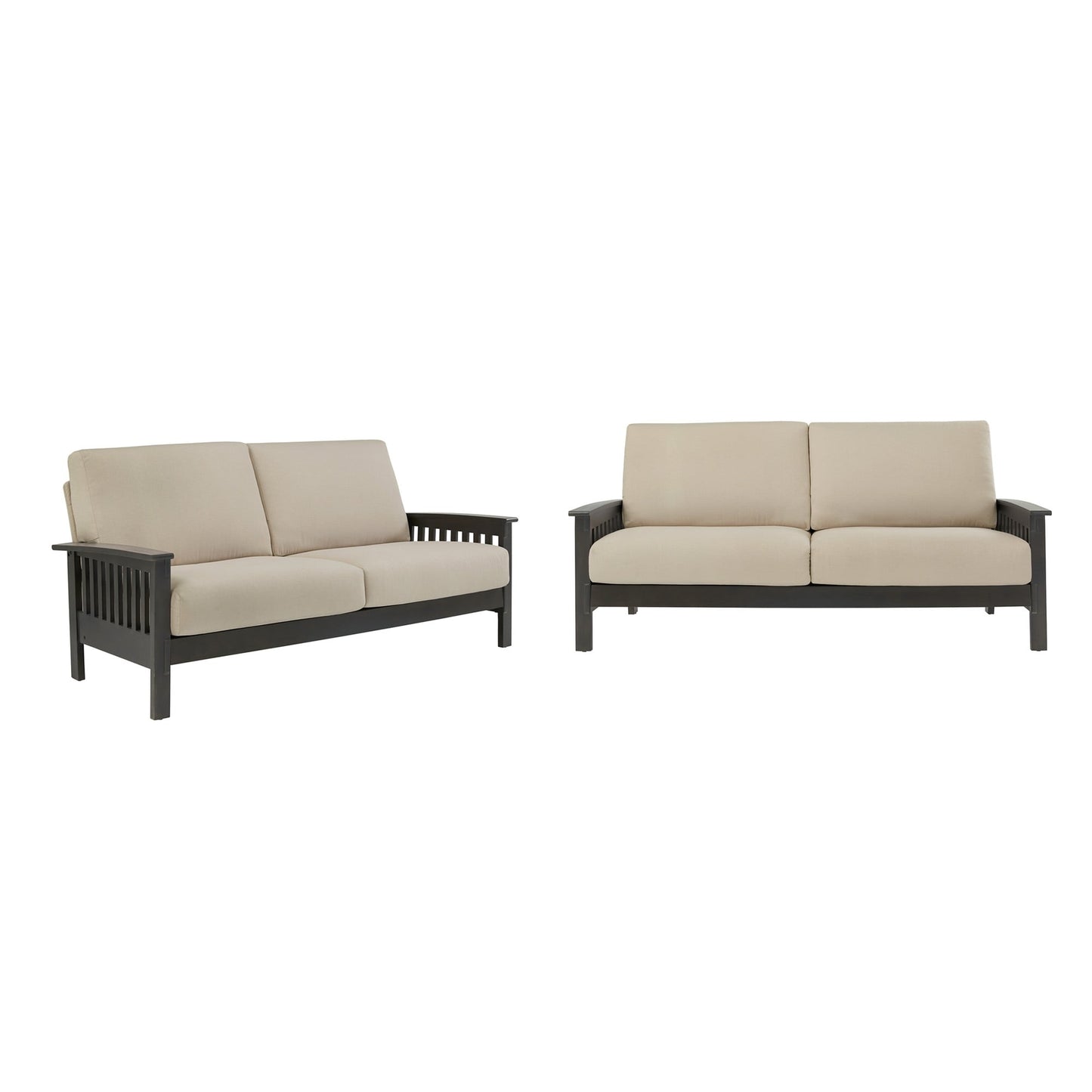 Canapé en bois de style mission Sigulda