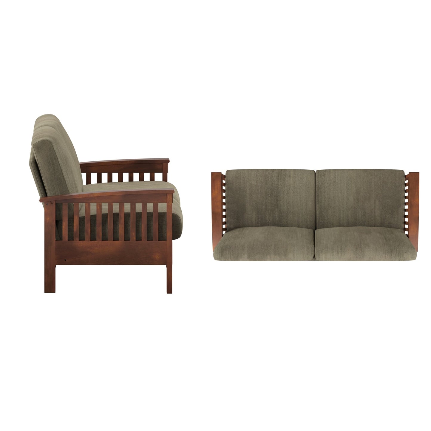 Canapé en bois de style mission Sigulda