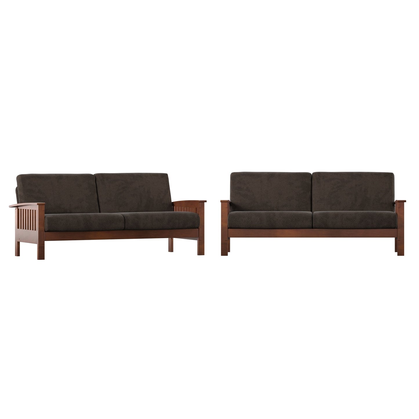 Canapé en bois de style mission Sigulda