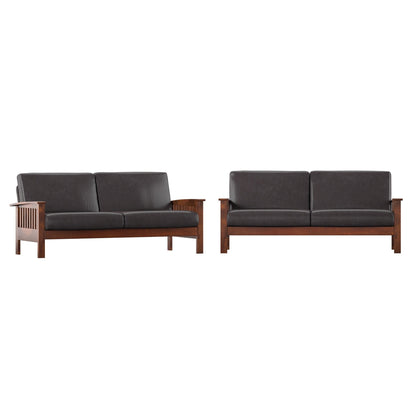 Canapé en bois de style mission Sigulda