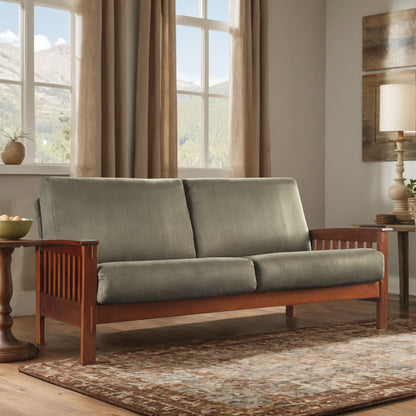 Canapé en bois de style mission Sigulda