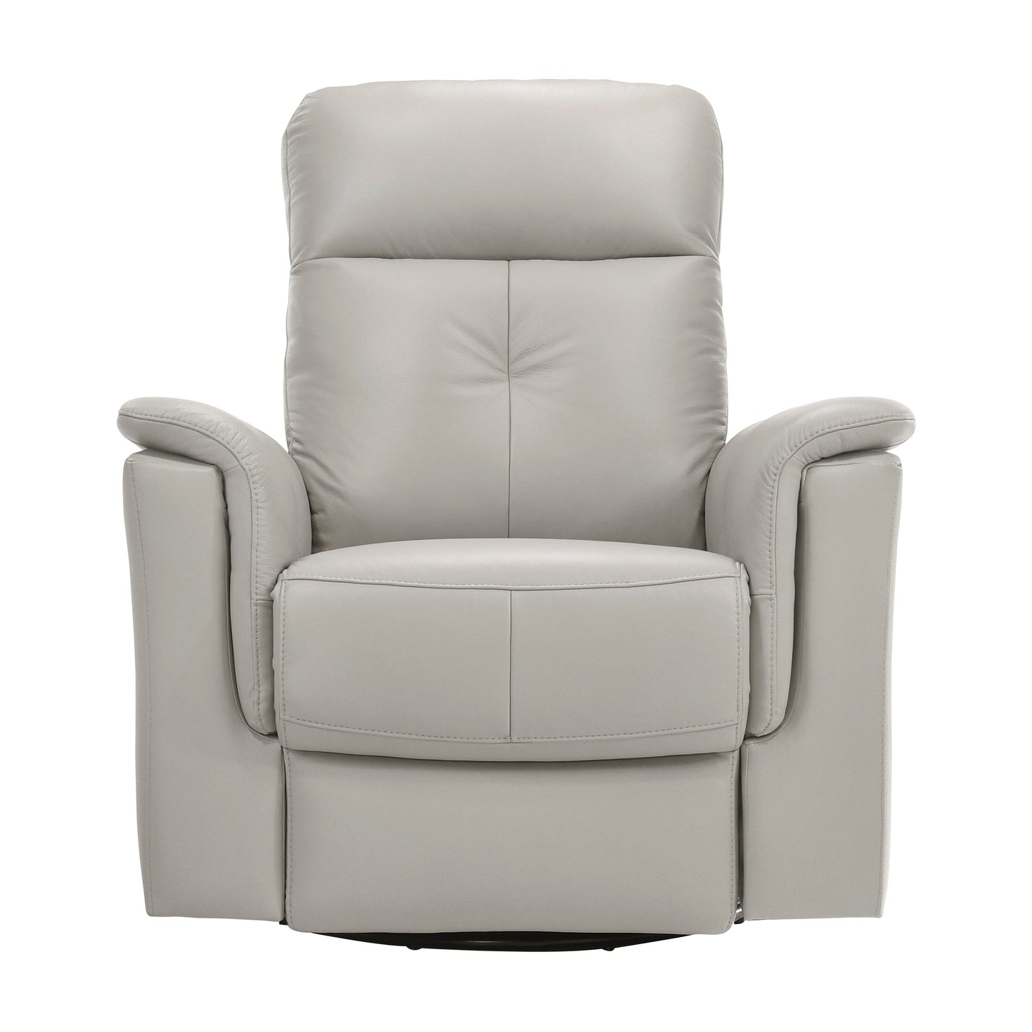 Fauteuil inclinable rembourré en cuir argenté, pivotant et mobile, mobilier de salon moderne, confortable, 1 pièce
