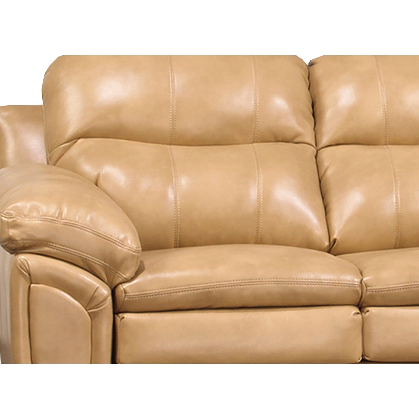 Canapé rembourré en cuir et gel Simon