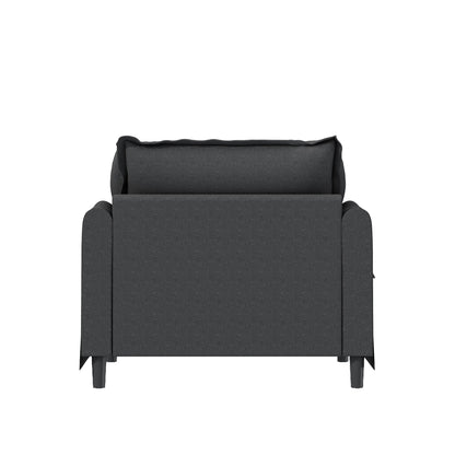 Module de canapé 1 place pour canapé sectionnel modulaire, fauteuil à assise large en chenille avec coussins, canapé 1 place rembourré