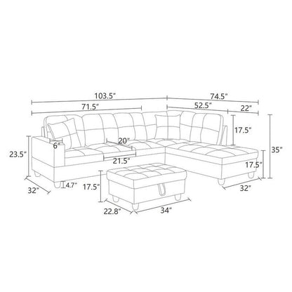 Ensemble de canapés élégants 3 pièces en similicuir noir, une élégance moderne pour votre salon