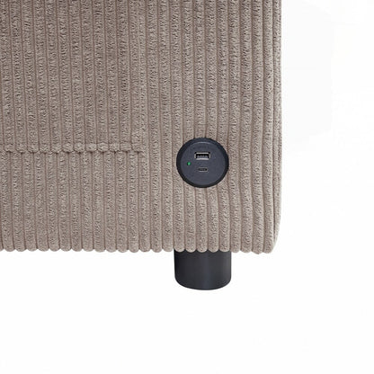 Canapé-lit deux places avec matelas pliable, poche de rangement et deux ports USB - 2 places