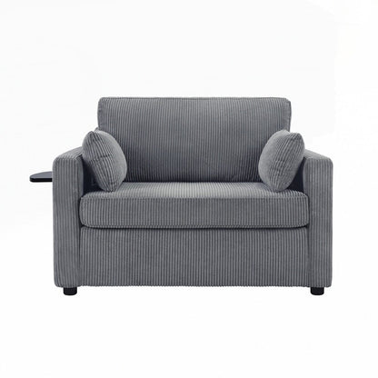 Canapé-lit deux places avec matelas pliable, poche de rangement et deux ports USB - 2 places