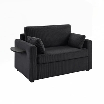 Canapé-lit deux places avec matelas pliable, poche de rangement et deux ports USB - 2 places