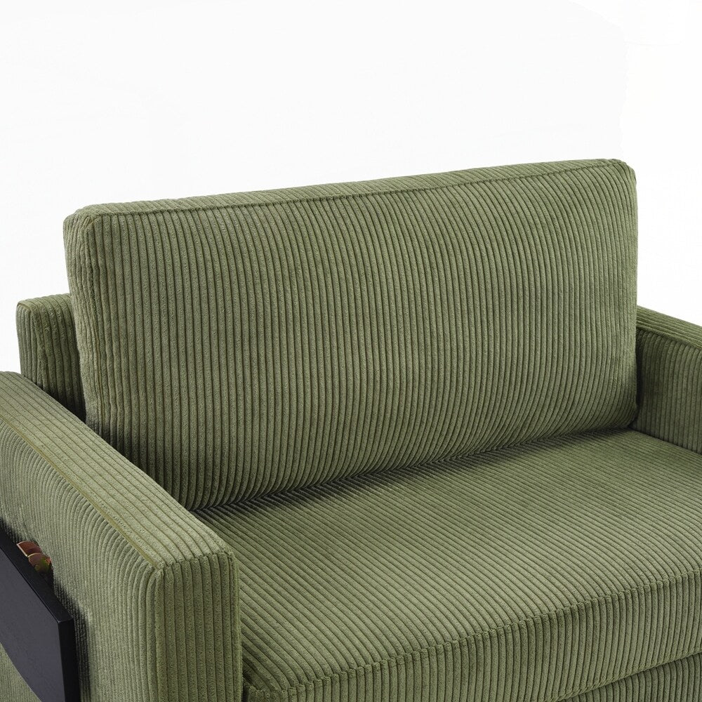 Canapé-lit deux places avec matelas pliable, poche de rangement et deux ports USB - 2 places