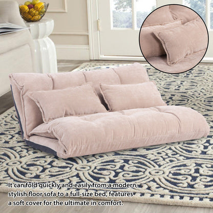 Canapé-lit futon pliable réglable Nestfair avec 2 oreillers