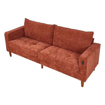 82,7 canapés pour le salon, canapés causeuse confortables, canapé causeuse en velours côtelé, montage facile avec port USB