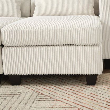 Canapé-lit en velours côtelé avec ports USB