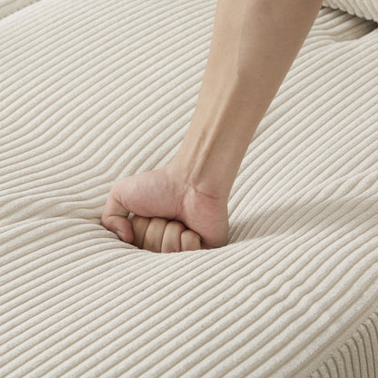 Canapé-lit en velours côtelé avec ports USB