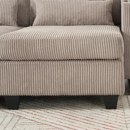 Canapé-lit en velours côtelé avec ports USB