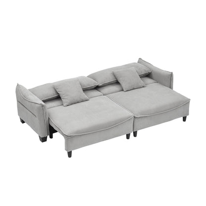 Le canapé peut être converti en canapé-lit avec deux coussins décoratifs