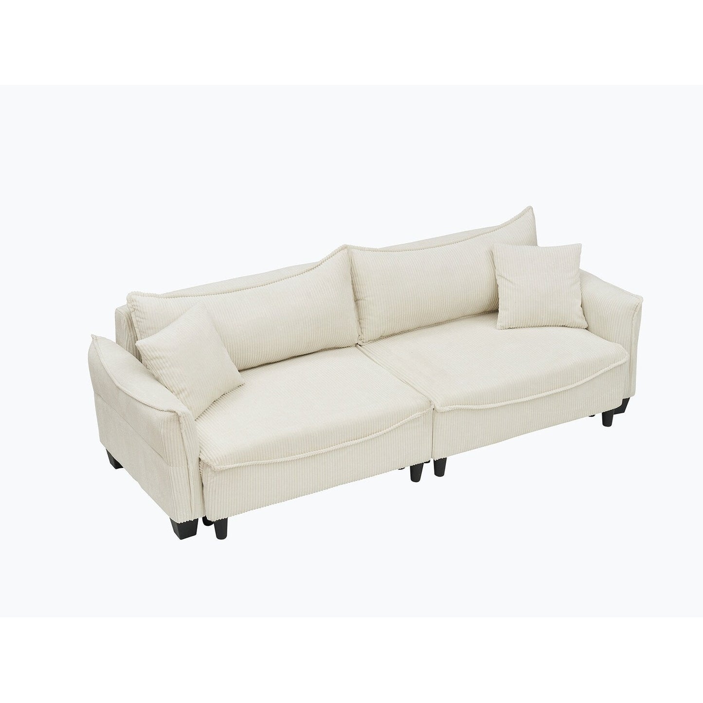 Le canapé peut être converti en canapé-lit avec deux coussins décoratifs