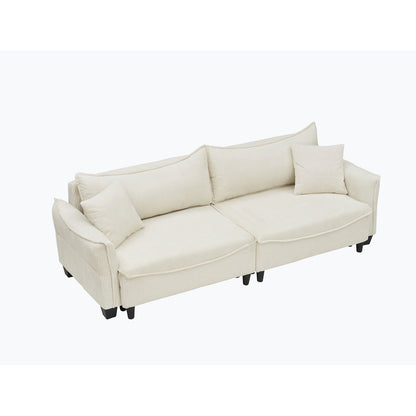 Le canapé peut être converti en canapé-lit avec deux coussins décoratifs