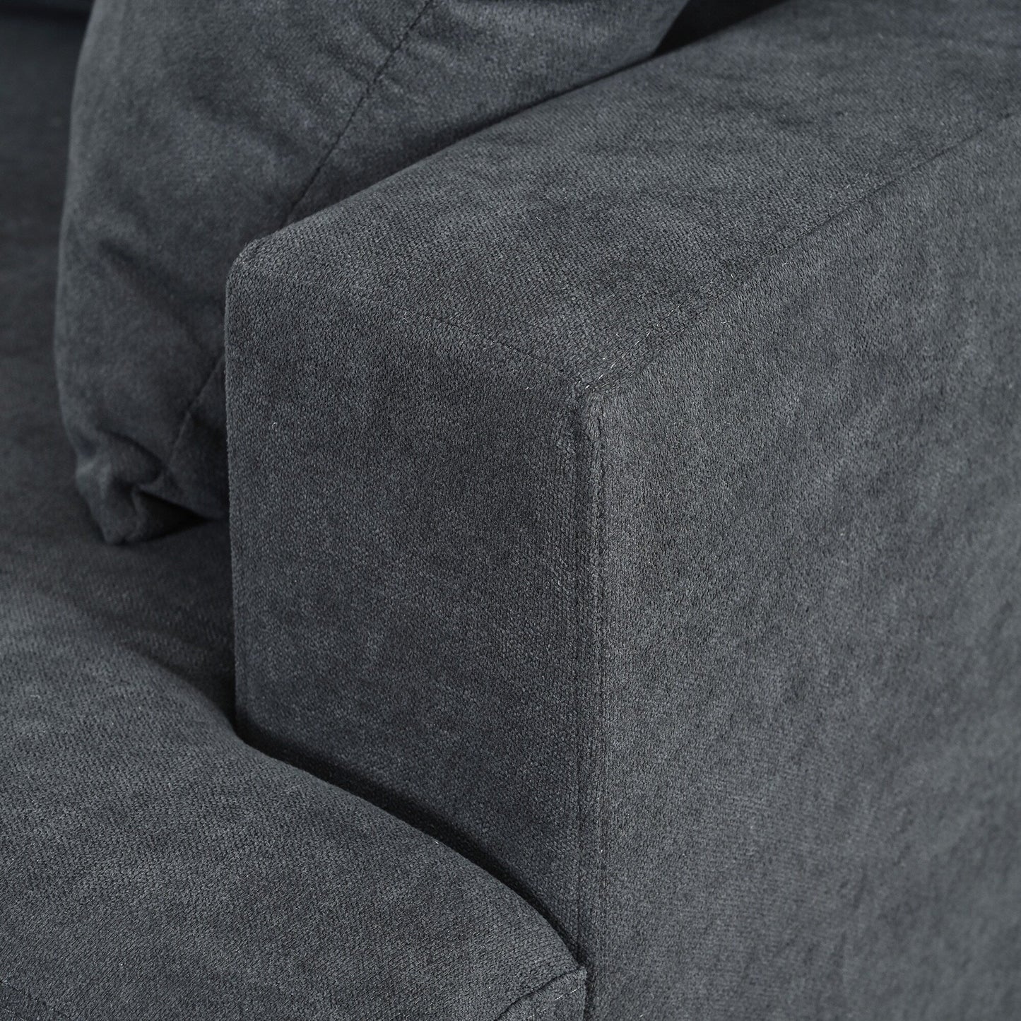 Canapé avec coussins de dossier et d'assise amovibles et 2 oreillers