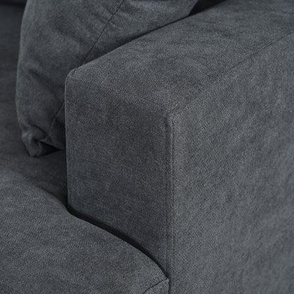 Canapé avec coussins de dossier et d'assise amovibles et 2 oreillers