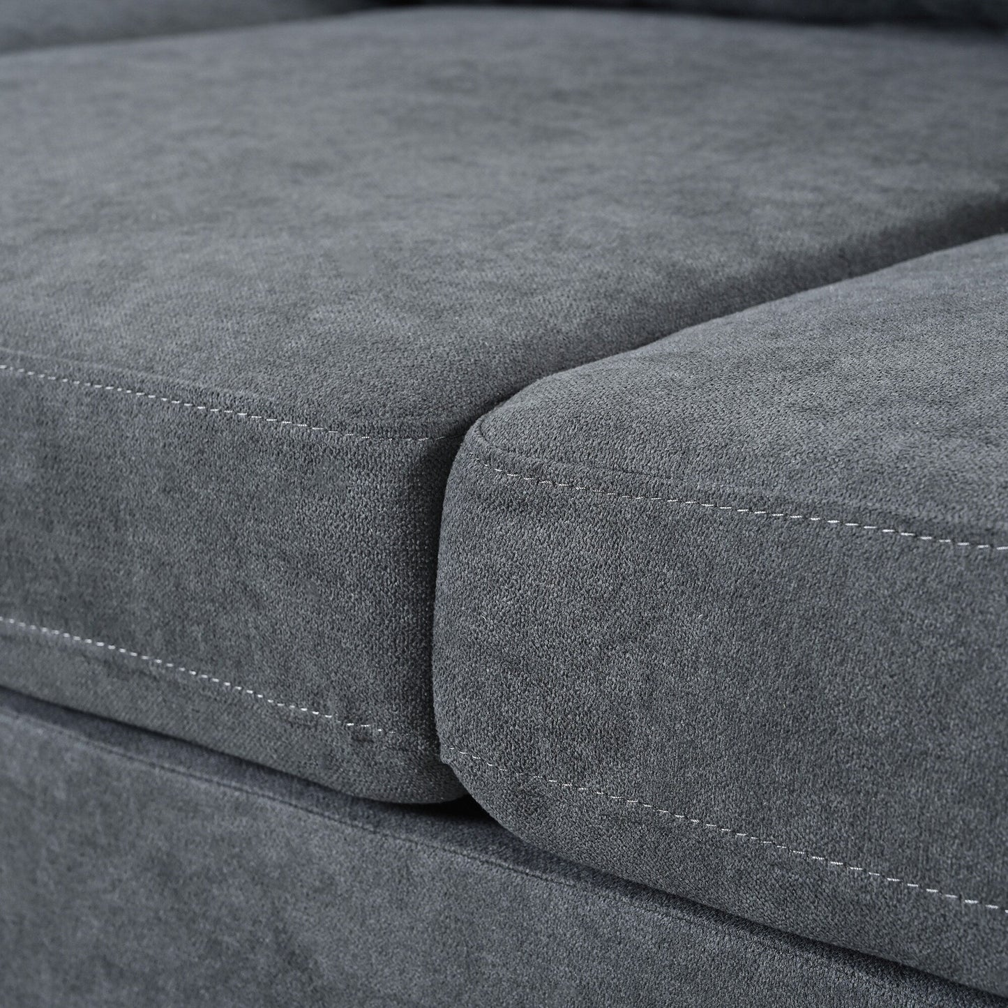 Canapé avec coussins de dossier et d'assise amovibles et 2 oreillers