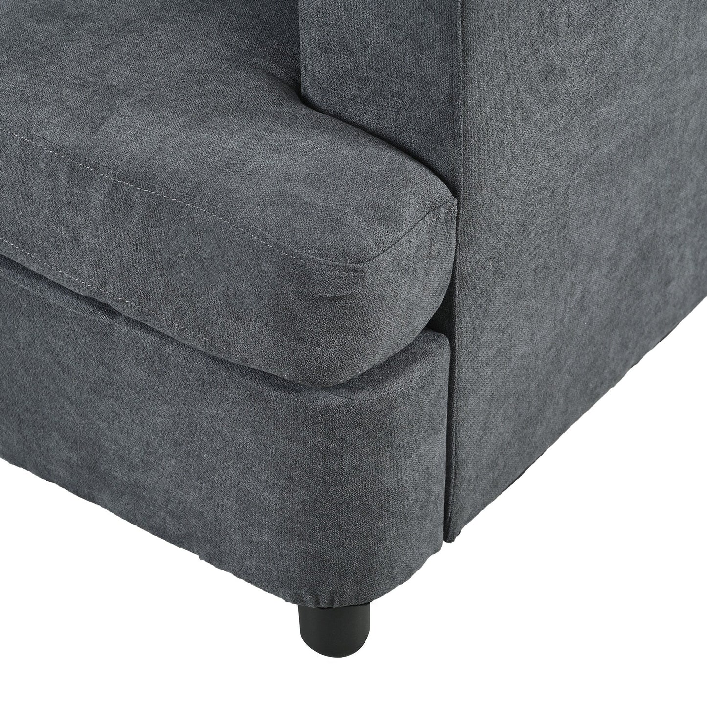 Canapé avec coussins de dossier et d'assise amovibles et 2 oreillers