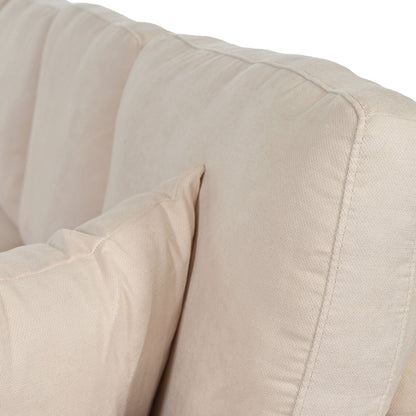 Canapé avec coussins de dossier et d'assise amovibles et 2 oreillers