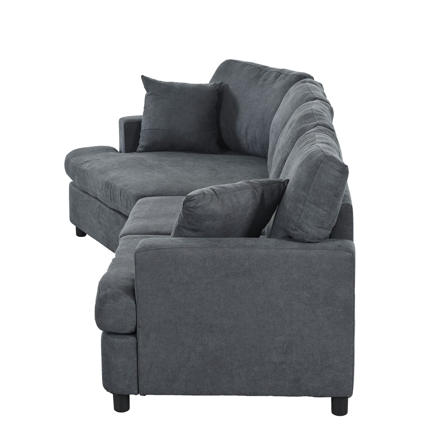 Canapé avec coussins de dossier et d'assise amovibles et 2 oreillers