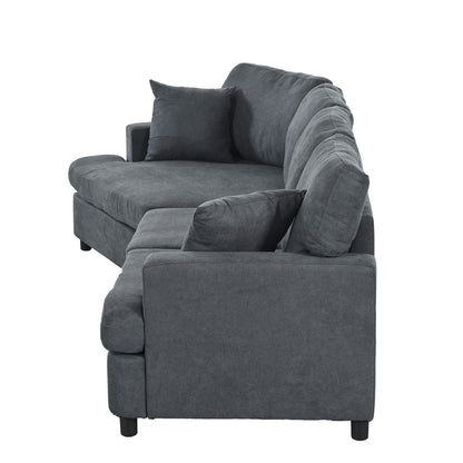 Canapé avec coussins de dossier et d'assise amovibles et 2 oreillers