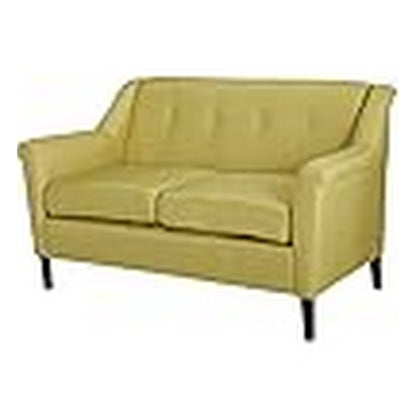 Canapé 2 places, accoudoirs évasés, 157 cm, vert clair, bois massif