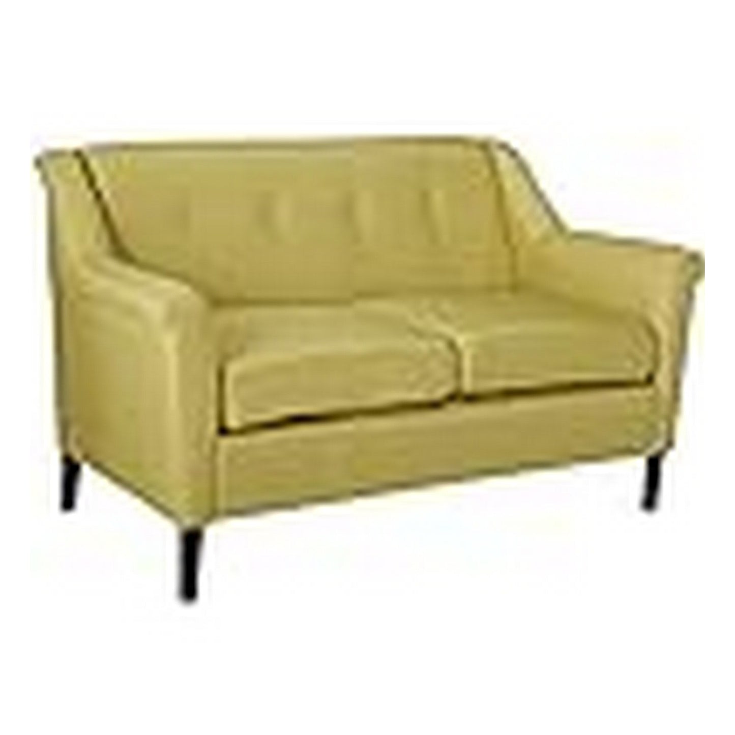 Canapé 2 places, accoudoirs évasés, 157 cm, vert clair, bois massif