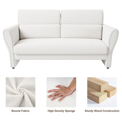 Canapé, fauteuil d'appoint moderne en boucle, fauteuil rembourré en peluche, fauteuil de salon confortable