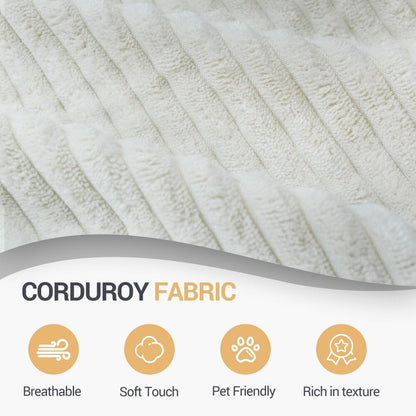 Canapé deux places en velours côtelé doux et moelleux