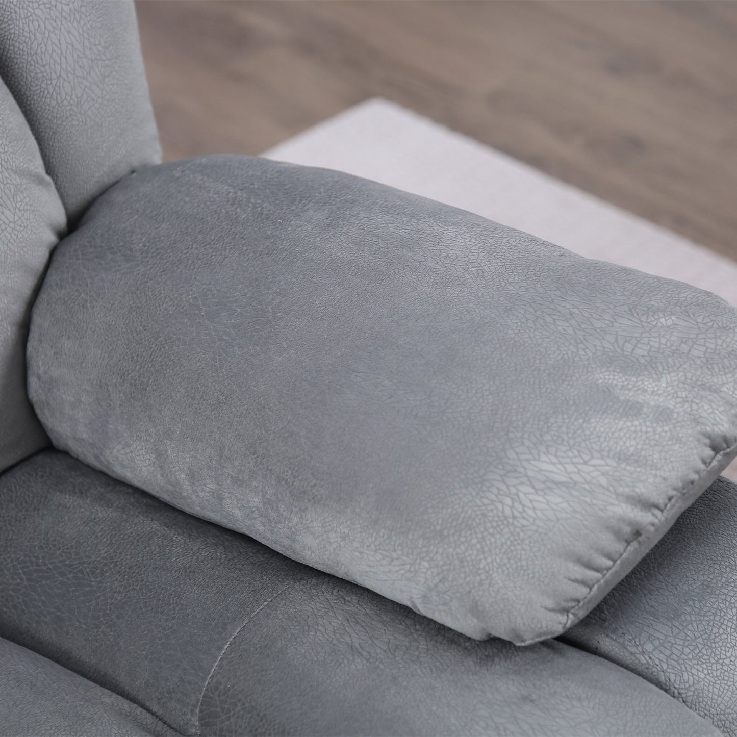 Fauteuil inclinable manuel en tissu doux avec masseur et chauffage