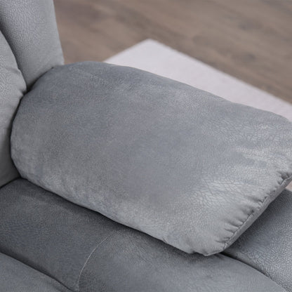 Fauteuil inclinable manuel en tissu doux avec masseur et chauffage