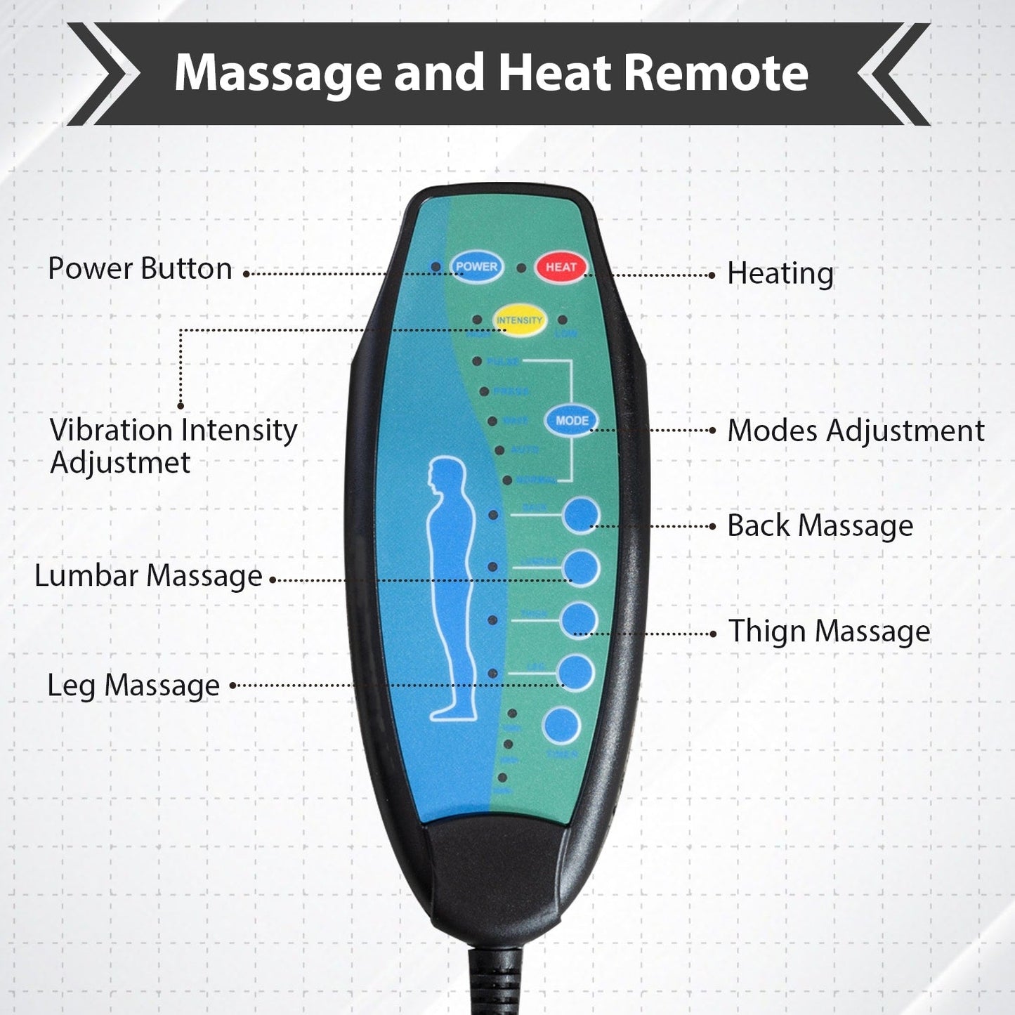 Fauteuil inclinable manuel en tissu doux avec masseur et chauffage