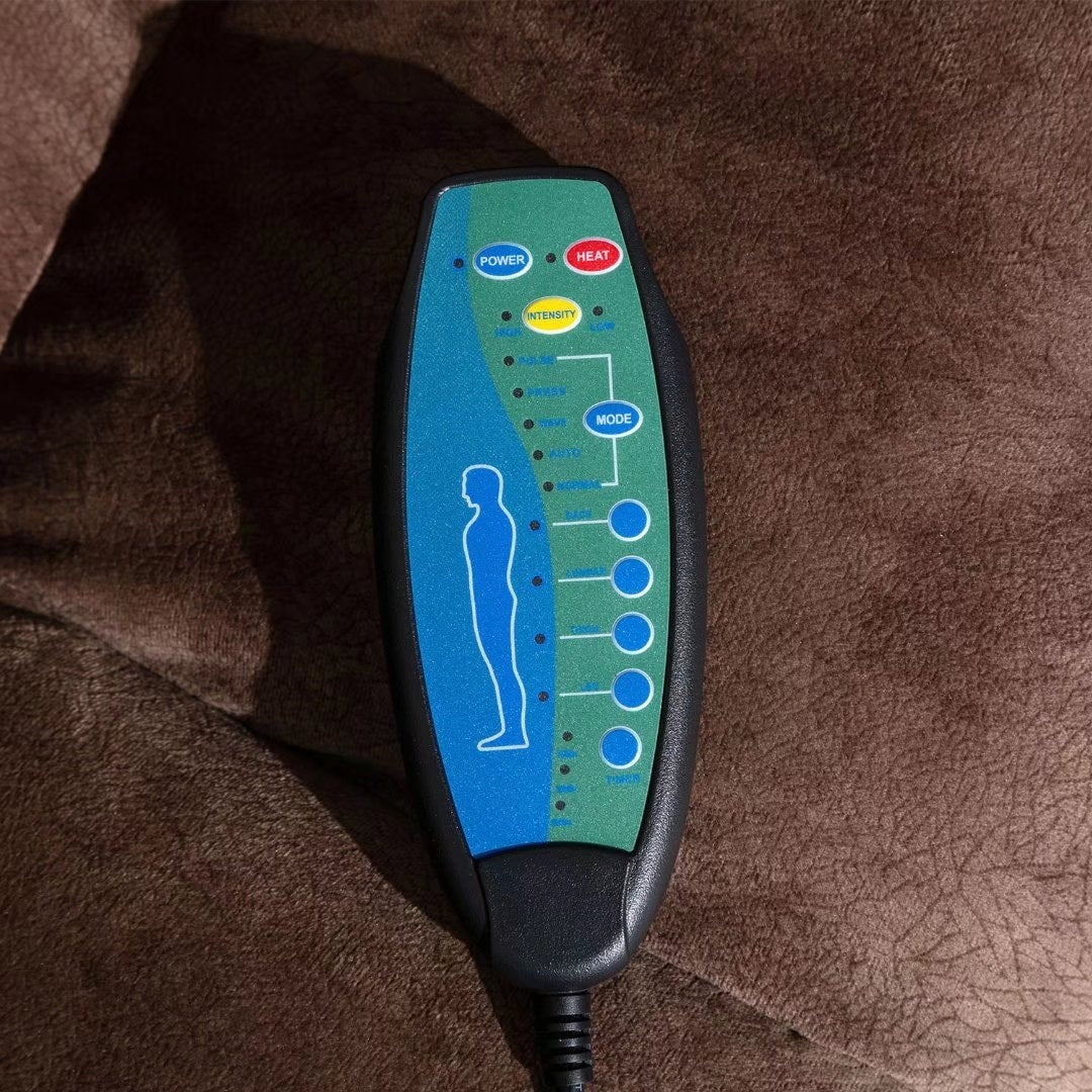 Fauteuil inclinable manuel en tissu doux avec masseur et chauffage